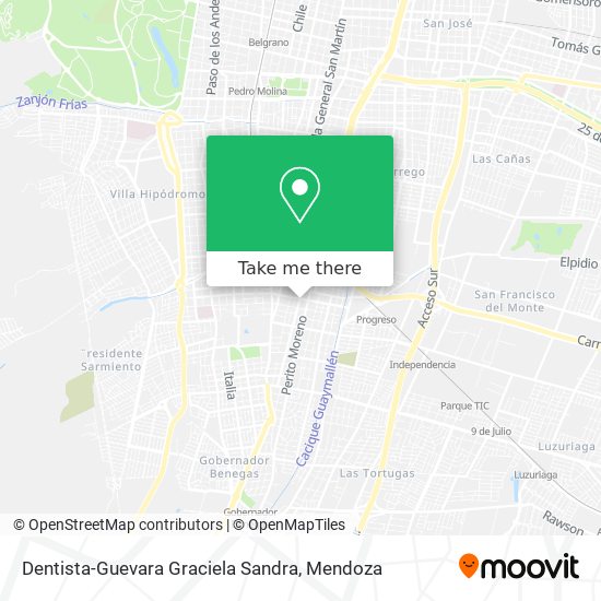 Dentista-Guevara Graciela Sandra map