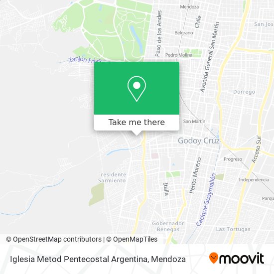 Mapa de Iglesia Metod Pentecostal Argentina