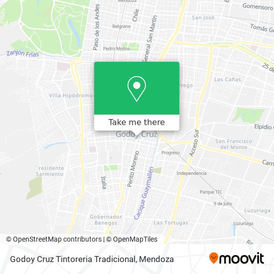 Mapa de Godoy Cruz Tintoreria Tradicional