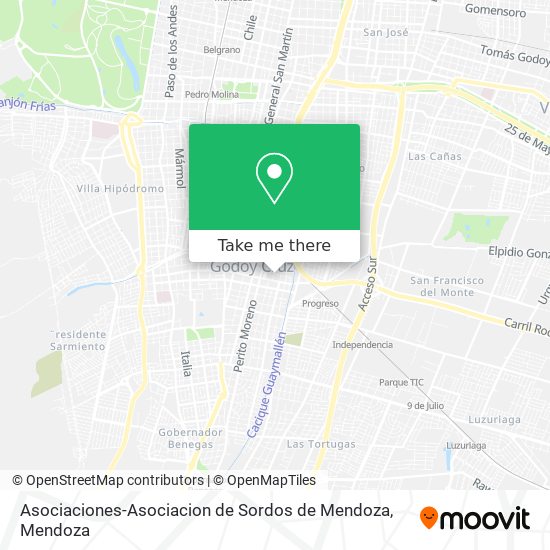 Asociaciones-Asociacion de Sordos de Mendoza map