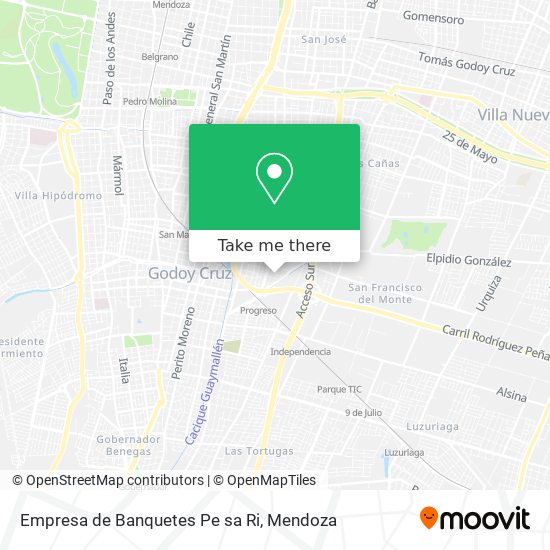 Mapa de Empresa de Banquetes Pe sa Ri