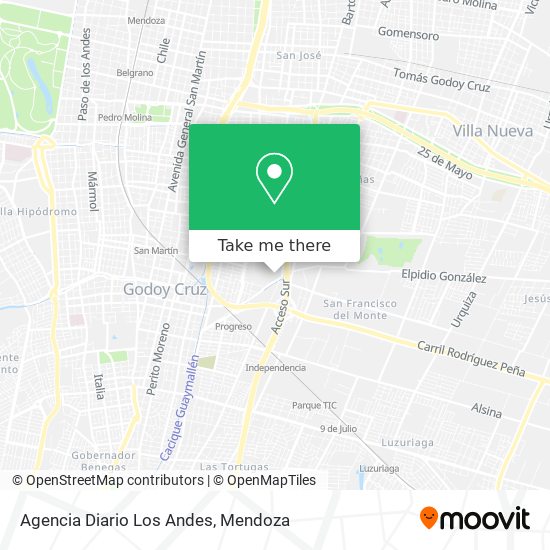 Agencia Diario Los Andes map