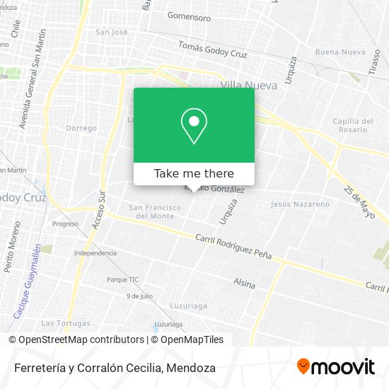 Ferretería y Corralón Cecilia map