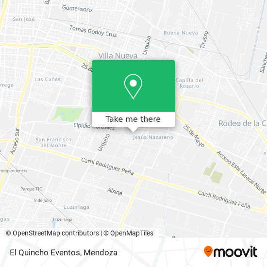 Mapa de El Quincho Eventos