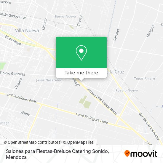 Mapa de Salones para Fiestas-Breluce Catering Sonido
