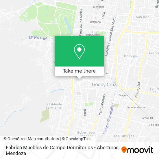 Mapa de Fabrica Muebles de Campo Dormitorios - Aberturas