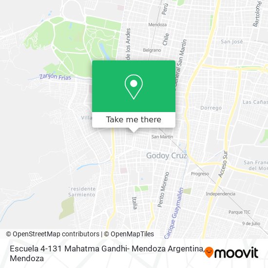 Escuela 4-131 Mahatma Gandhi- Mendoza Argentina map