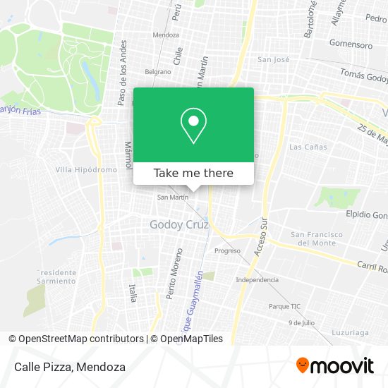 Mapa de Calle Pizza
