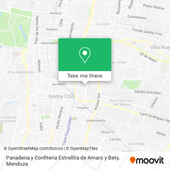 Panaderia y Confiteria Estrellita de Amaro y Bety map