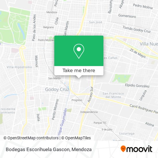 Bodegas Escorihuela Gascon map
