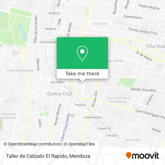 Taller de Calzado El Rapido map