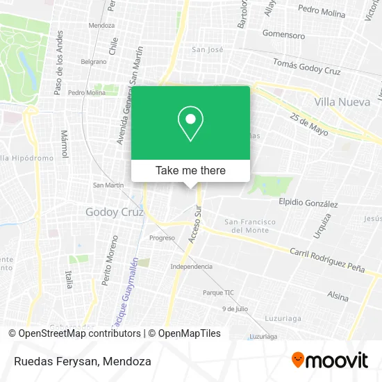 Ruedas Ferysan map