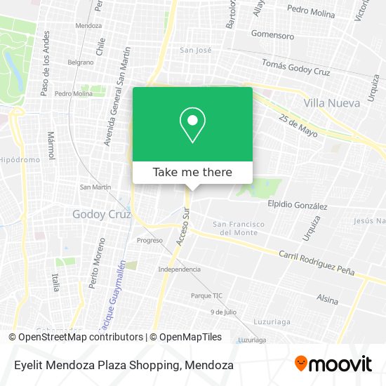 Mapa de Eyelit Mendoza Plaza Shopping