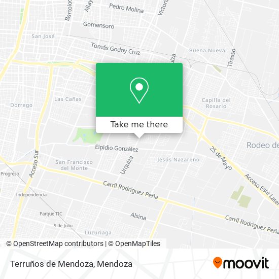 Terruños de Mendoza map
