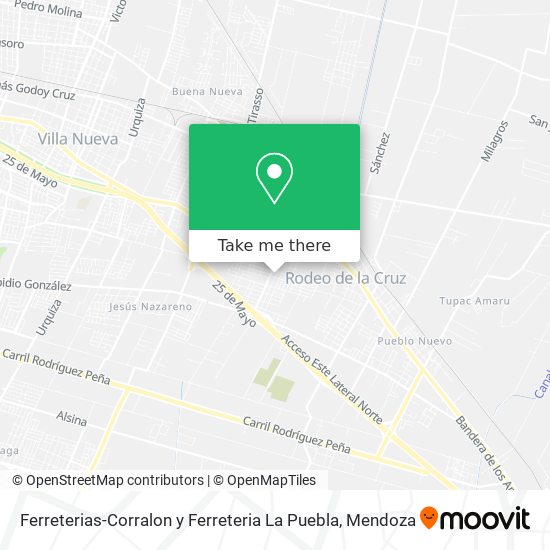 Mapa de Ferreterias-Corralon y Ferreteria La Puebla