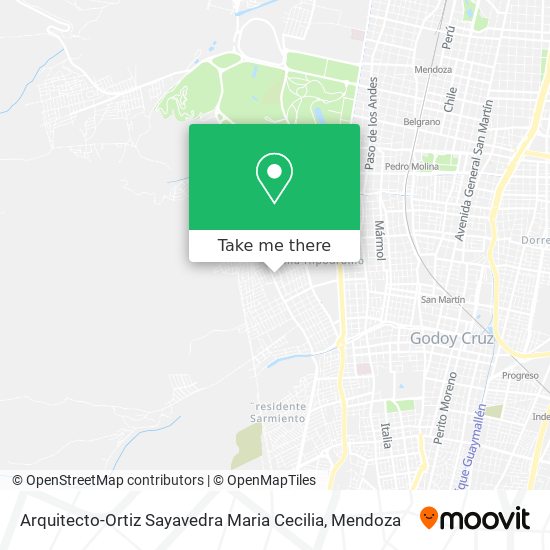 Arquitecto-Ortiz Sayavedra Maria Cecilia map