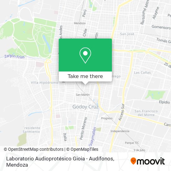 Laboratorio Audioprotésico Gioia - Audífonos map