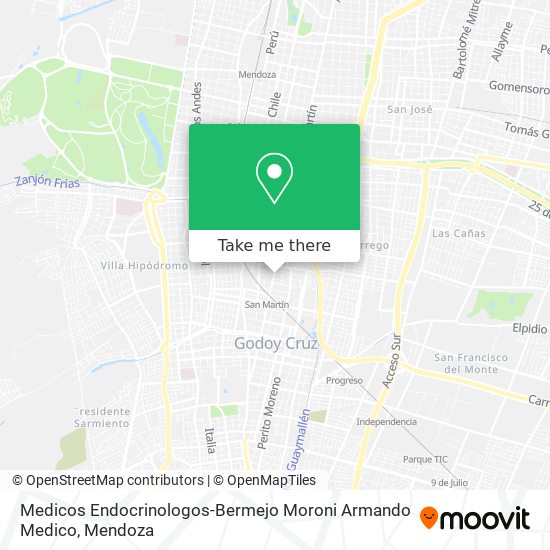 Medicos Endocrinologos-Bermejo Moroni Armando Medico map