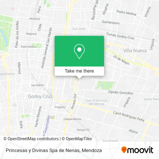 Princesas y Divinas Spa de Nenas map