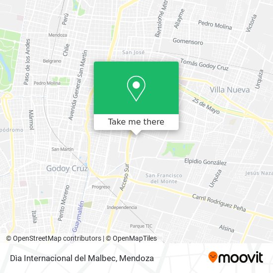 Dìa Internacional del Malbec map