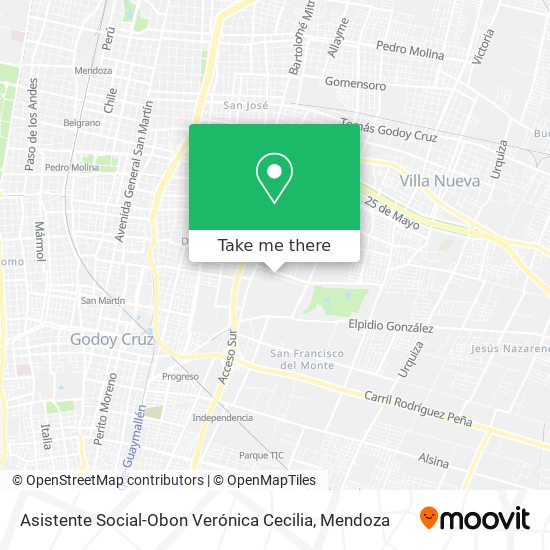 Asistente Social-Obon Verónica Cecilia map