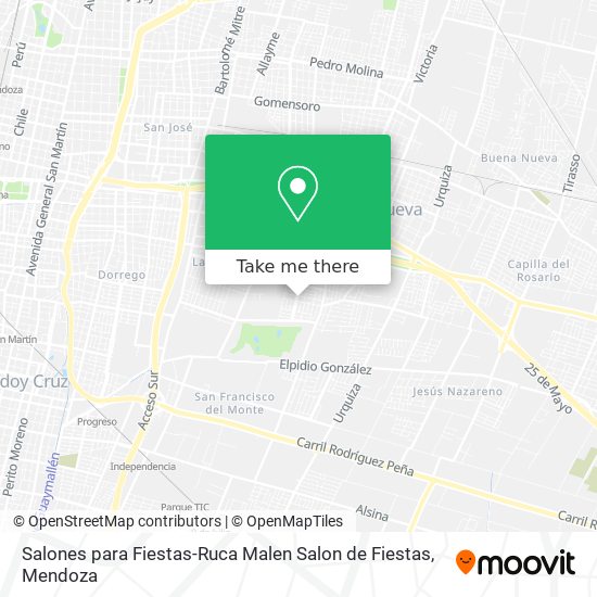 Salones para Fiestas-Ruca Malen Salon de Fiestas map