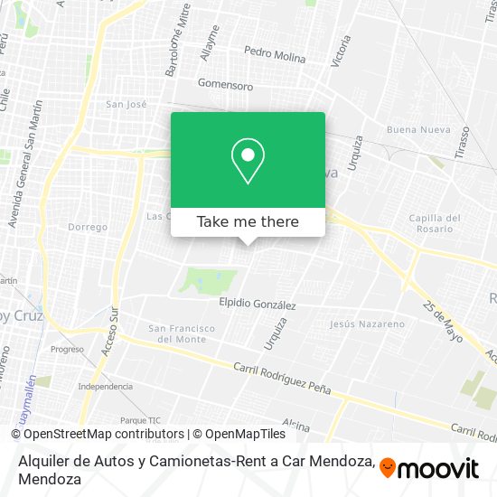 Alquiler de Autos y Camionetas-Rent a Car Mendoza map