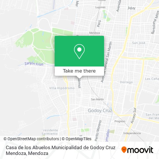 Casa de los Abuelos.Municipalidad de Godoy Cruz Mendoza map