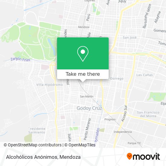 Mapa de Alcohólicos Anónimos