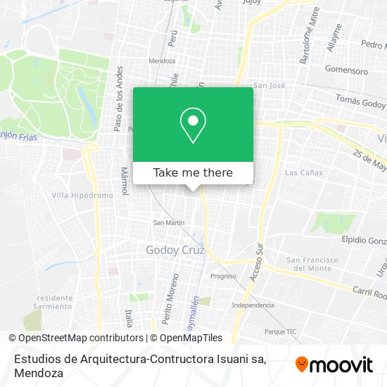 Estudios de Arquitectura-Contructora Isuani sa map