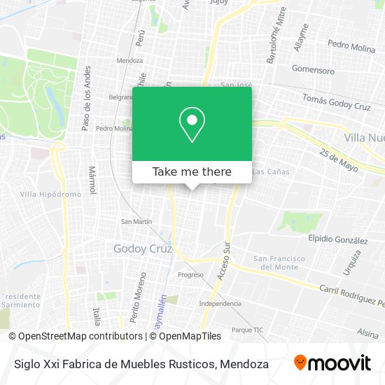 Siglo Xxi Fabrica de Muebles Rusticos map