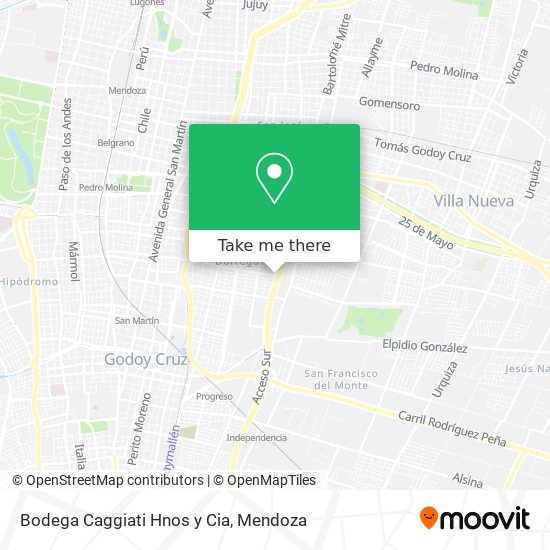 Bodega Caggiati Hnos y Cia map