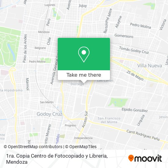 Mapa de 1ra. Copia Centro de Fotocopiado y Librería