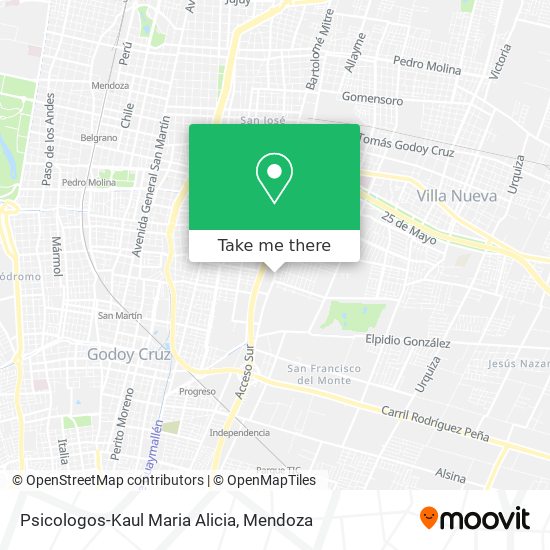 Psicologos-Kaul Maria Alicia map
