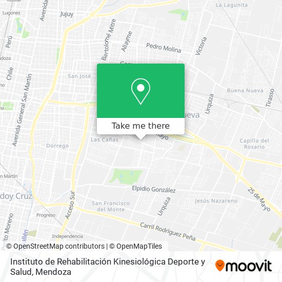 Mapa de Instituto de Rehabilitación Kinesiológica Deporte y Salud