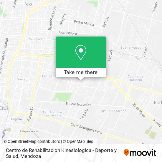 Centro de Rehabilitacion Kinesiologica - Deporte y Salud map