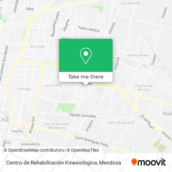 Mapa de Centro de Rehabilitación Kinesiológica