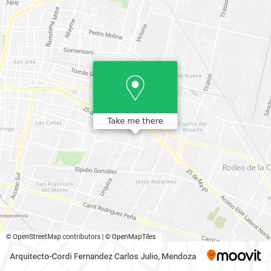 Mapa de Arquitecto-Cordi Fernandez Carlos Julio