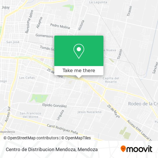 Centro de Distribucion Mendoza map