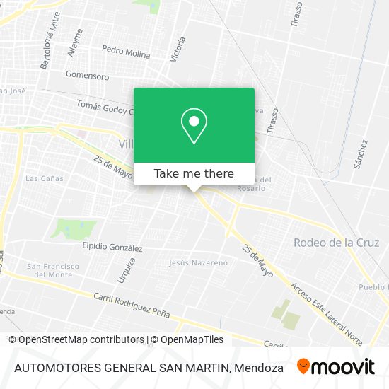 Mapa de AUTOMOTORES GENERAL SAN MARTIN
