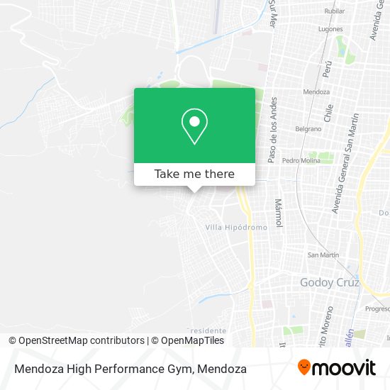 Mendoza High Performance Gym map