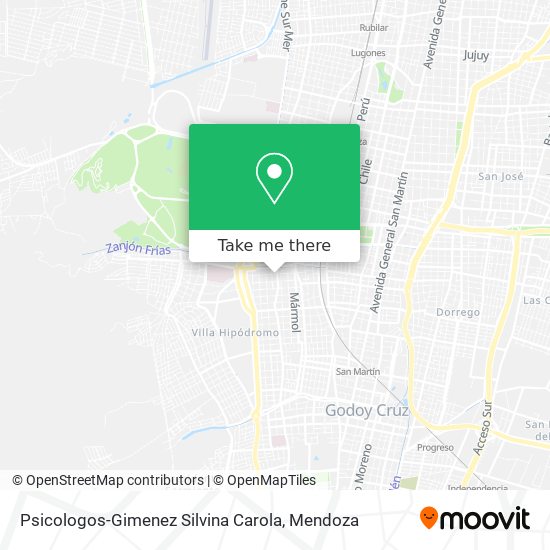 Psicologos-Gimenez Silvina Carola map