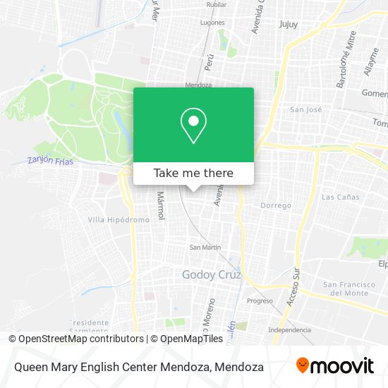 Mapa de Queen Mary English Center Mendoza