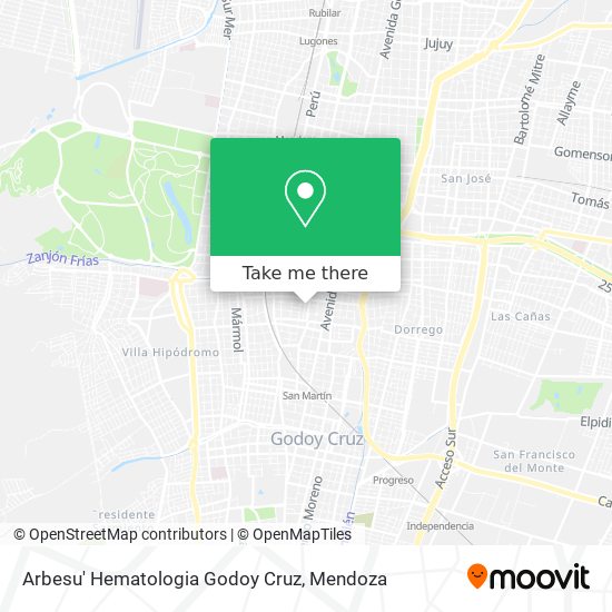 Arbesu' Hematologia Godoy Cruz map