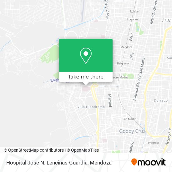 Mapa de Hospital Jose N. Lencinas-Guardia