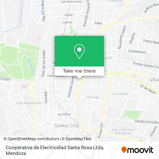 Mapa de Cooperativa de Electricidad Santa Rosa Ltda