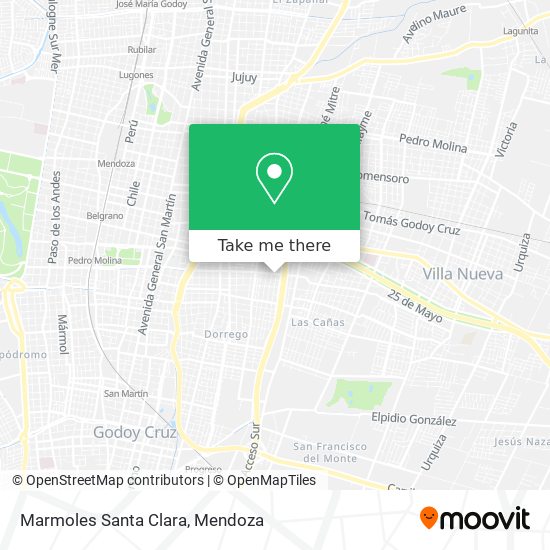 Marmoles Santa Clara map