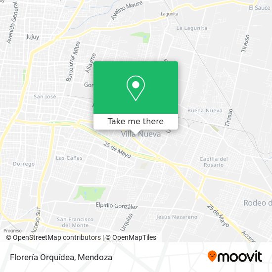 Mapa de Florería Orquídea