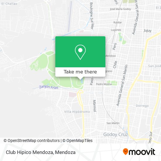 Club Hipico Mendoza map