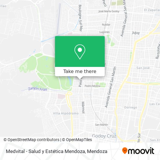 Mapa de Medvital - Salud y Estética Mendoza